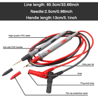 1000V Digital Multimeter Probe Test Leads 10A Universal Needle Tip Multi Meter Tester Lead Probe Wire Pen Cable