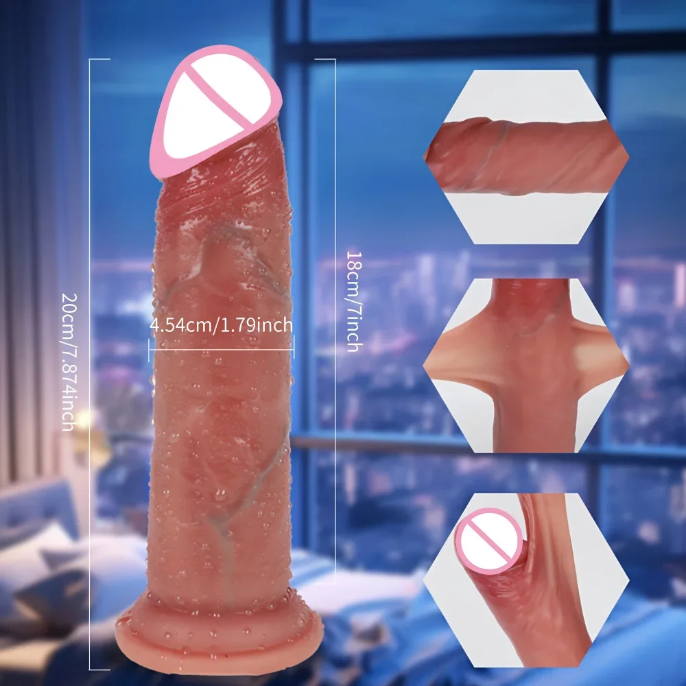 قضبان اصطناعية واقعية الجلد انزلاق القلفة دسار كبير القضيب اختراق المكونات الشرج المهبل محفز الكبار ديك الجنس لعب للنساء الرجال #3