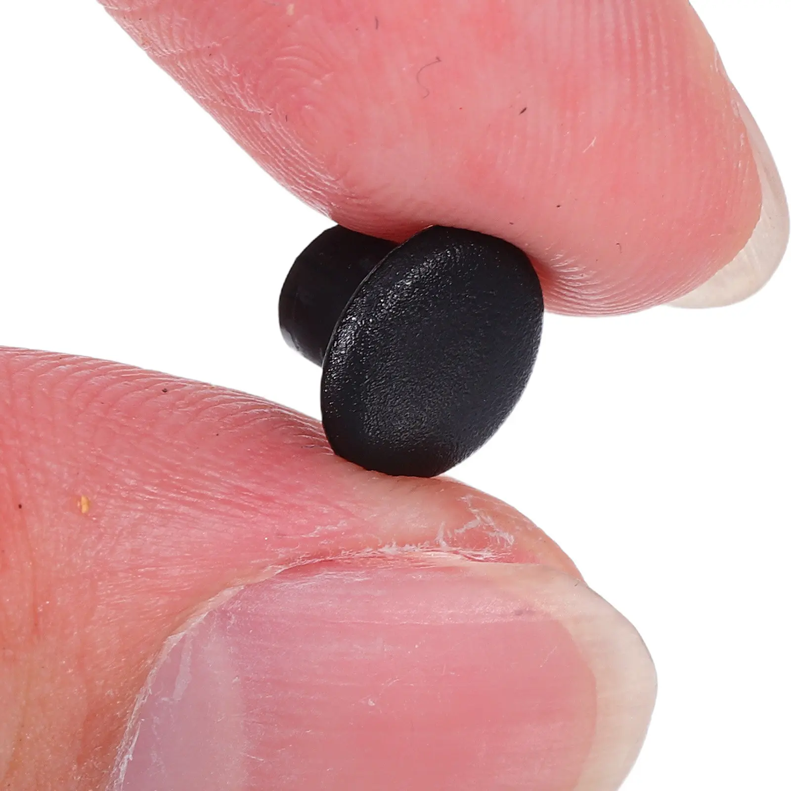 500Pcs Plastic Hole Plug Covers Round Screw Caps Panel Hole Plugs Furniture Cabinet Closet Cupboard Shelf Black view 5