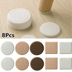 8PCS Self-Adhesive Furniture Leg Pad Anti Slip Silicone Chair Feet Cover Table Leg Caps Sofa Floor Protector Furniture Accessory