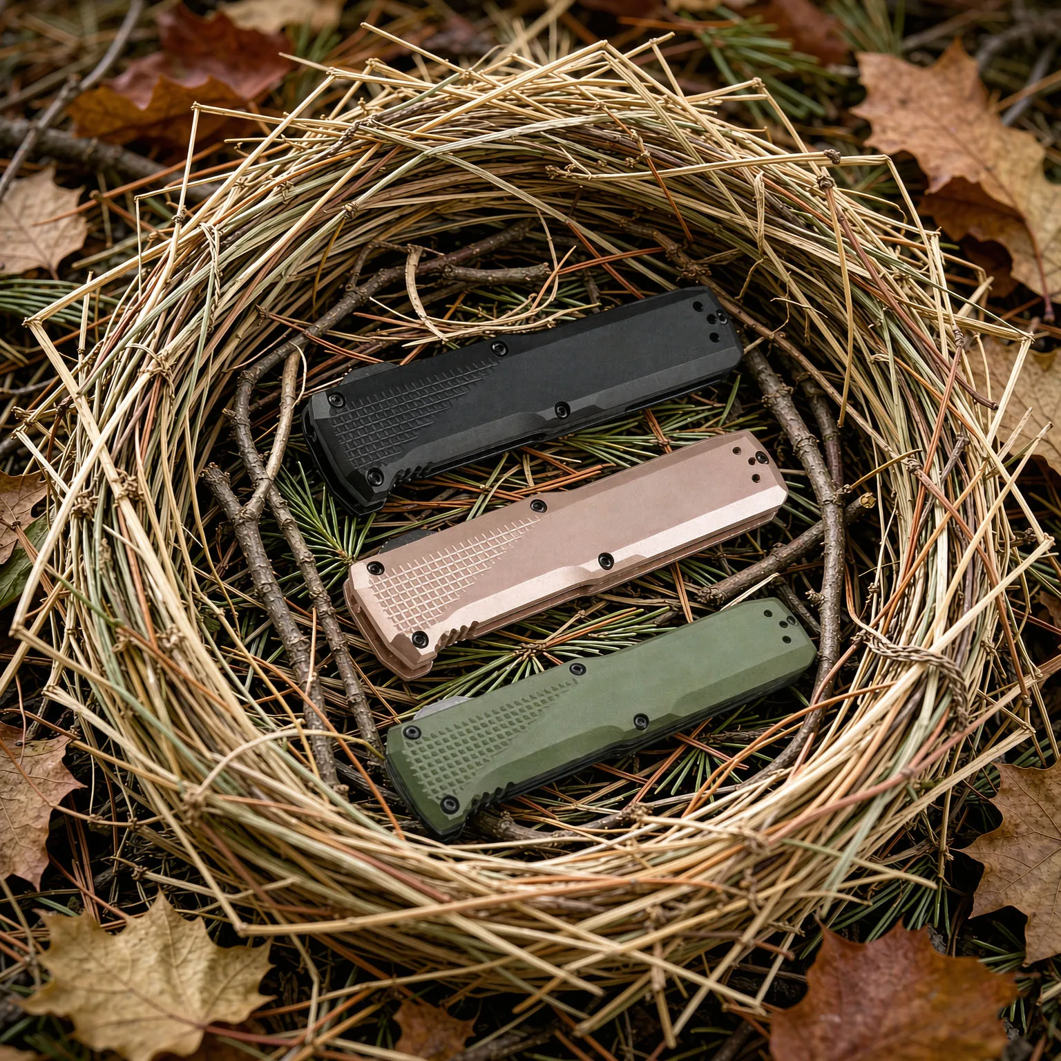 Outdoor Pocket Knife 6061 T6 Aluminum Handle Camping Hiking Tool Black Champagne Green EDC Utility Multi-Purpose Portable Gadget