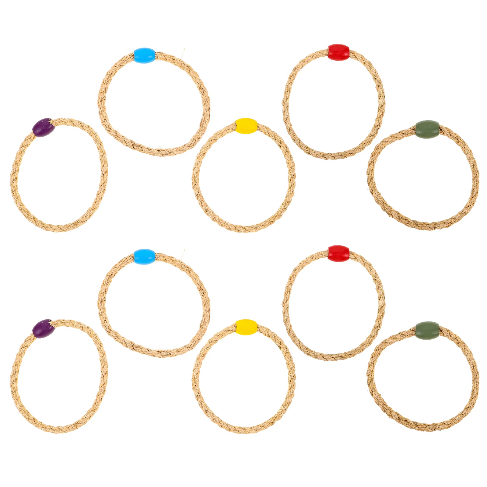 10Pcs Outdoor Seil Ring Werfen Spiel Hinterhof Rasen Camping Geschwindigkeit Agilität Werfen Ringe Training Set für Kinder Hoop Werfen