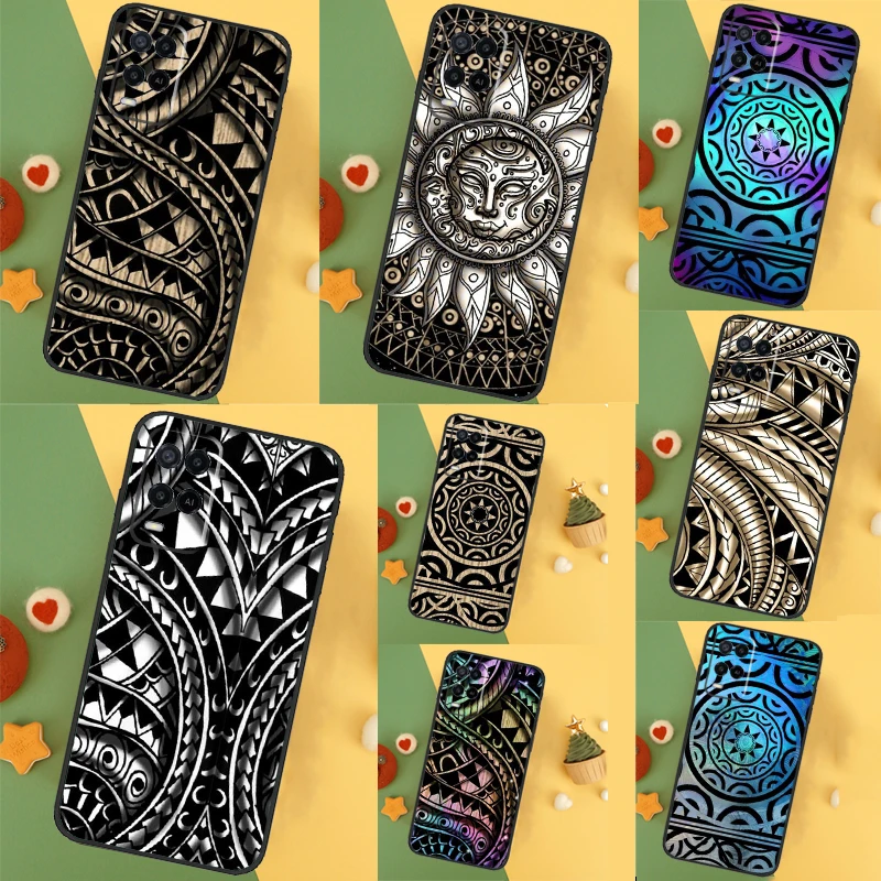 Maori Samoan Polynesian Tribal For OPPO A96 A76 A16 A52 A72 A92 A98 A78 A58 A5 A9 A15 A17 A77 A53S A57S A94 A74 A54 Case