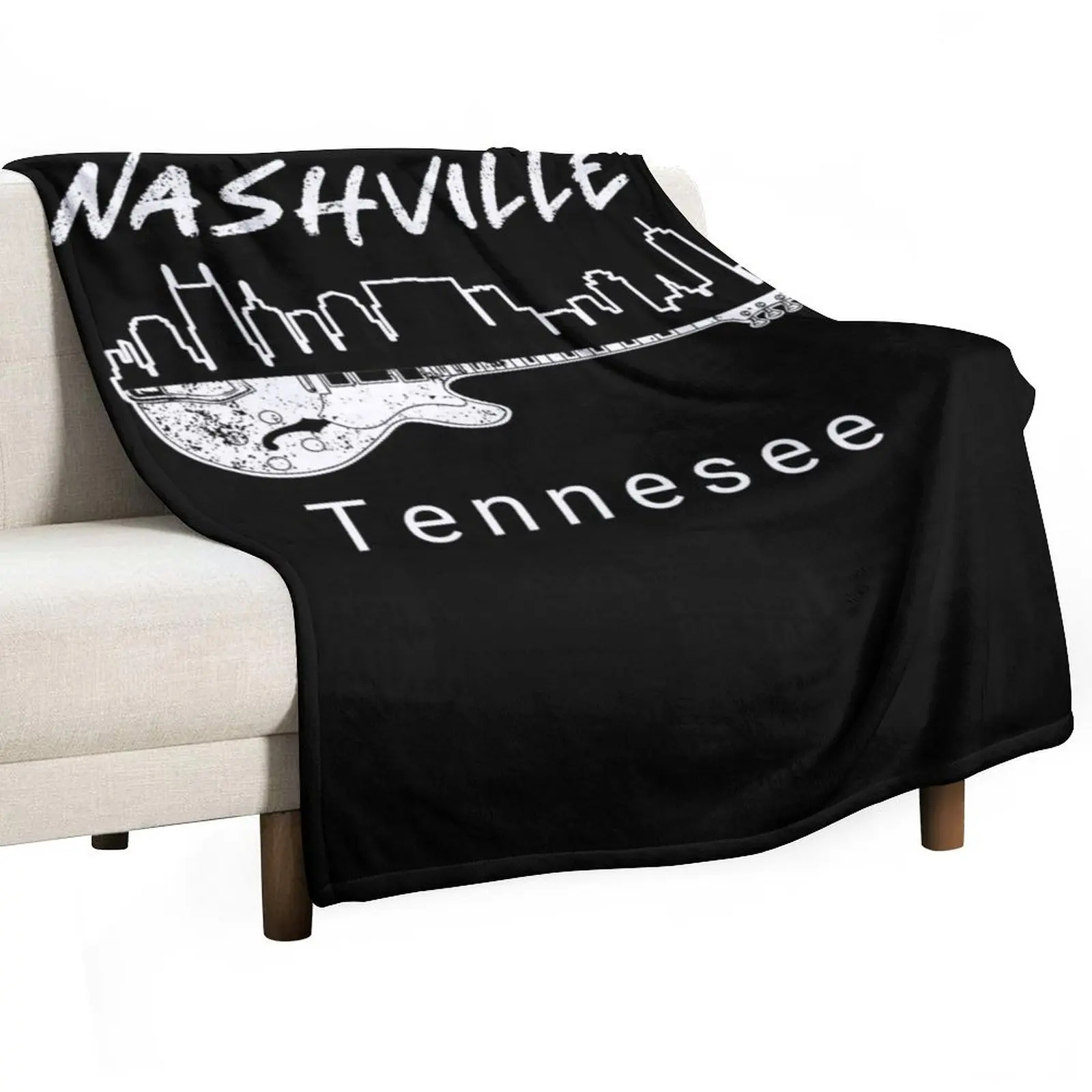 

Souvenir Nashville Tn Guitar Country Music Nashville Throw Blanket warm winter Retros Warm For Sofa Thin Blankets
