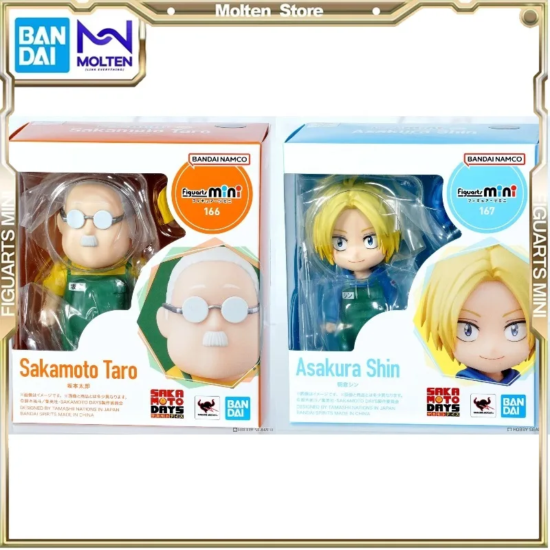 

SAKAMOTO DAYS Action Figure Bandai Genuine Tarou Sakamoto Q-version Mini Desktop Ornament Action Figures Model Kids Toy