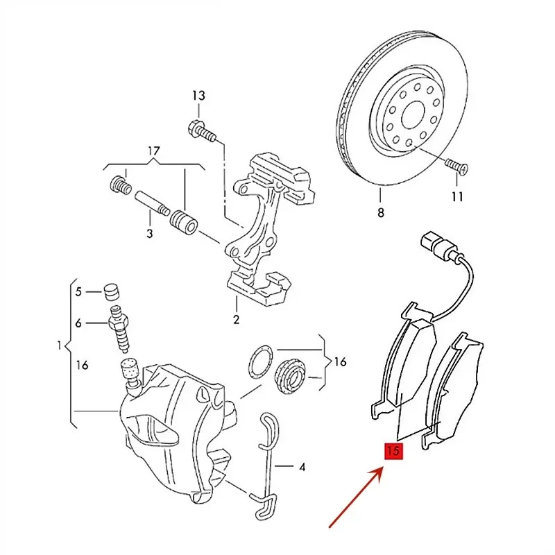 4PCS brake pads for Audi A4 B8 09-16 front brake pads friction pads A5 S5 convertible A4 Avant