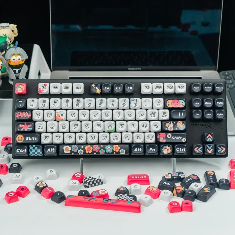 

Graffiti keycaps theme moa height, small full set of mechanical keyboard animation personality cute cartoon