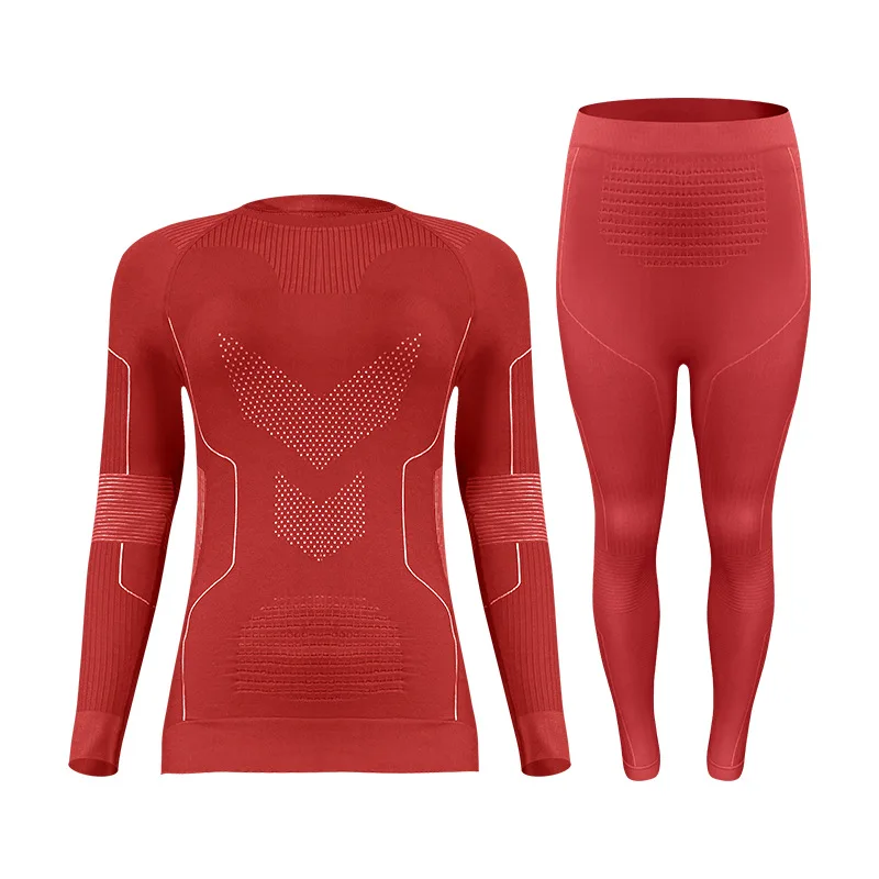 

2025Women's Merino Wool Skiing Speed Drying Outdoor Hiking Running Sweat Absorbing Compression Function Underwear Set