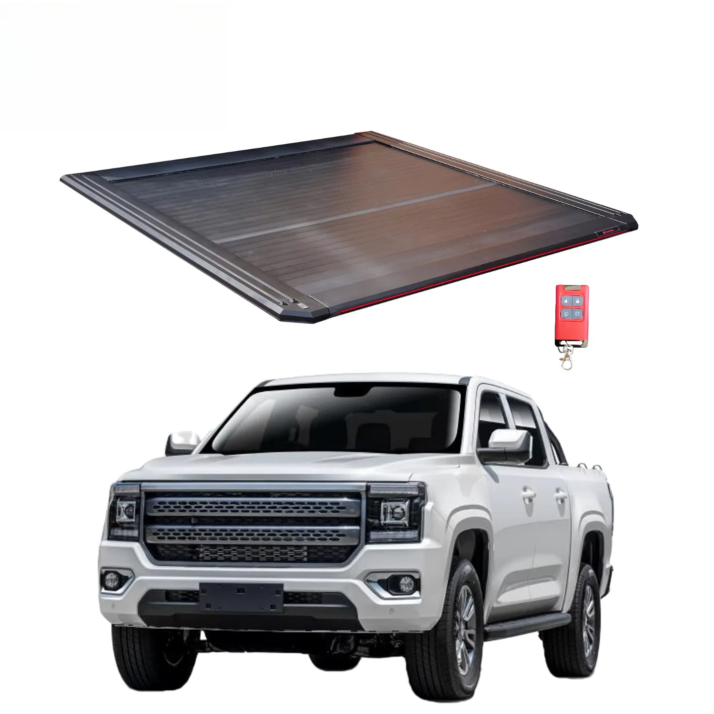 Aluminium Electric Retractable Truck Roller Lid Cargo Cover Accessories  Pickup Bed Tonneau Cover for Jmc Grand Avenue Vigus