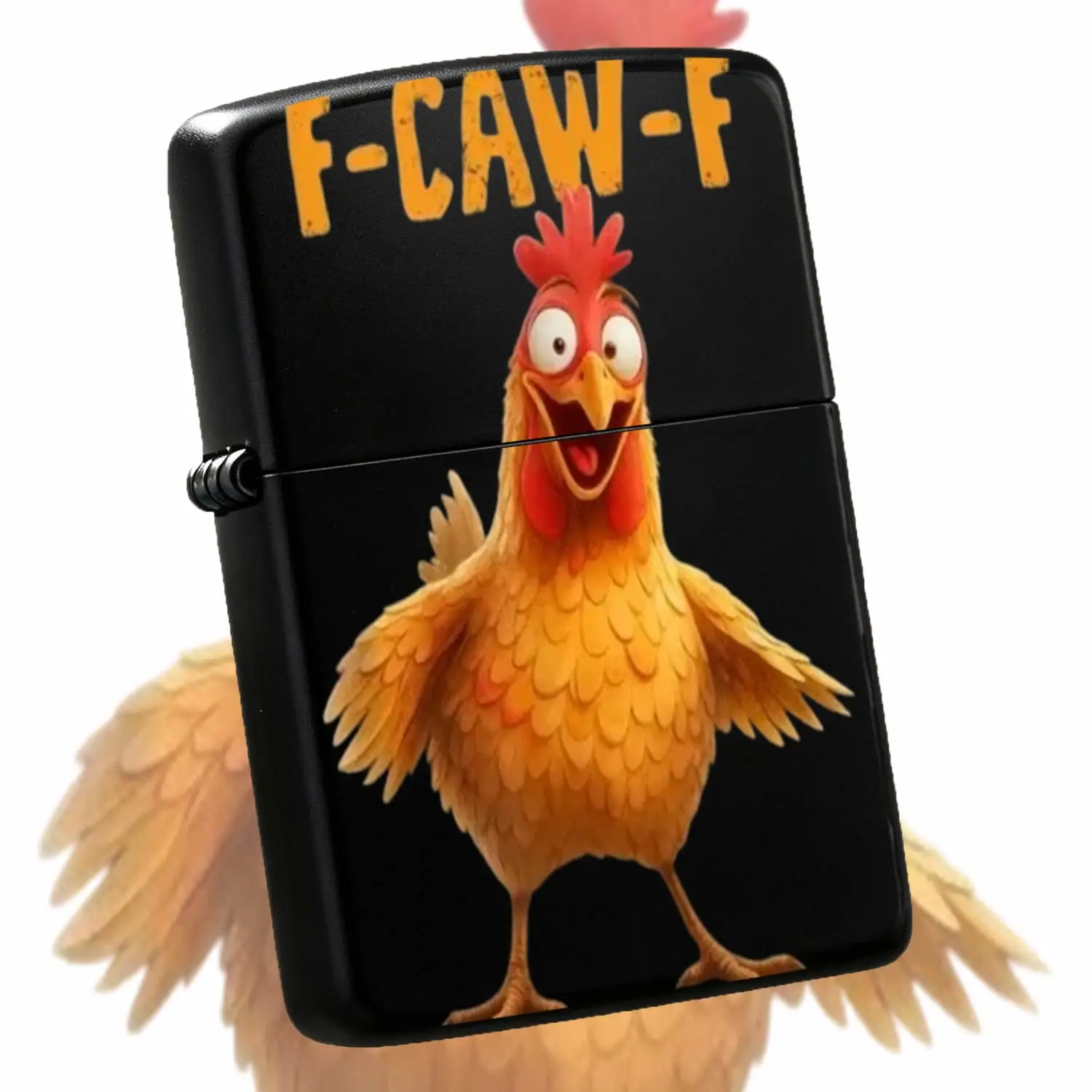 Fun F-Caw-F Cheerful Cartoon Cute Chicken Lighter, Playful Lively Adorable Design, Fits All Daily Scenarios Including Home Outdoor Travel, Creative Trendy Practical Item, Interesting Gift For Friends, Eye-Catching Vibe- A Humorous And Inter