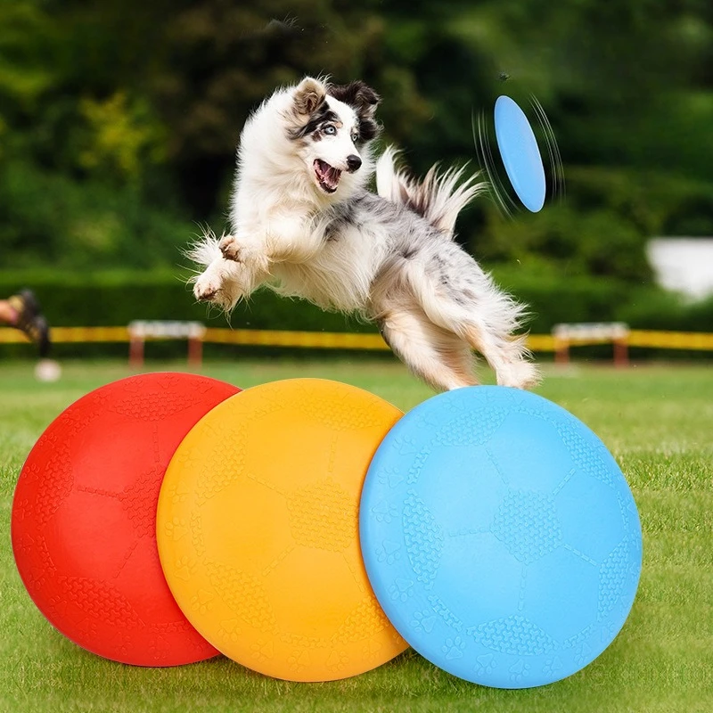 Flugscheibe für Hunde, langlebiges Flugscheiben-Hundespielzeug aus Gummi – unzerstörbare Flugscheibe für Hunde aus Gummi – pannensicher und bissfest