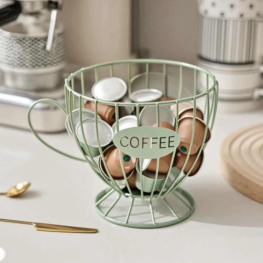

Large Capacity Coffee Pod Holder Coffee Pod Irregular Shape Coffee Capsule Holder Storage Cup Home Decoration