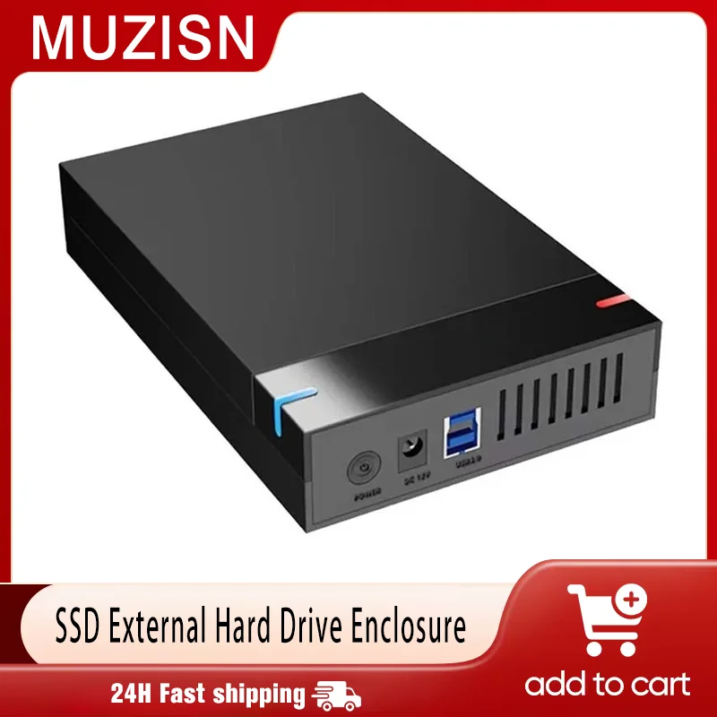 

3.5 Inch SSD HDD Case External Hard Drive Enclosure SATA SSD HDD UASP USB 3.0 to SATA III 10TB Hard Drive SSD Case for PC Lapop