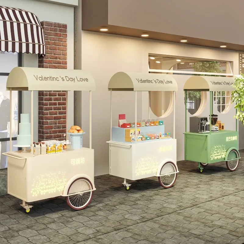 Movable store decoration trolley, wedding atmosphere booth car, street view sales dining car