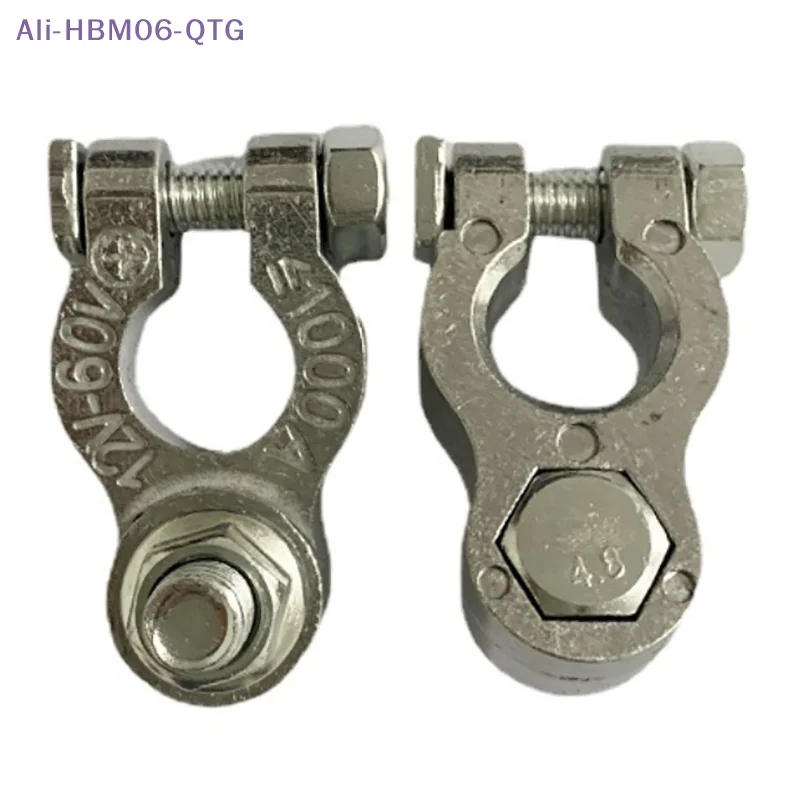 [New] New 1Pair Battery Terminal Clamp Zinc Alloy Positive & Negative Pole Auto Car Screw Connector Car Battery Terminal Clamp