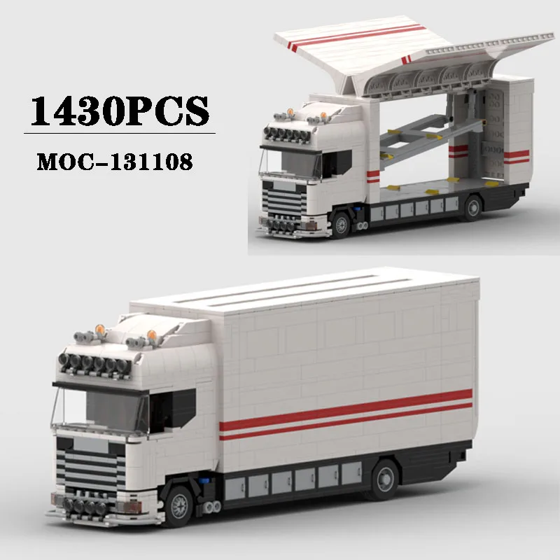 New MOC-131108 Small Car Transport Vehicle DIY Splicing Block Model 1430PCS Adult Boy Birthday Christmas Toy Gift Decoration