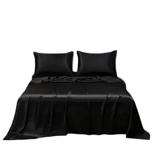 Set Sprei Satin untuk Musim Panas Sprei Halus Halus dengan Sarung Bantal Set Sprei Datar Pendingin Es Single/Queen/King Set Sprei Datar Pendingin Es 10 sprei seks penjualan terbaik - №