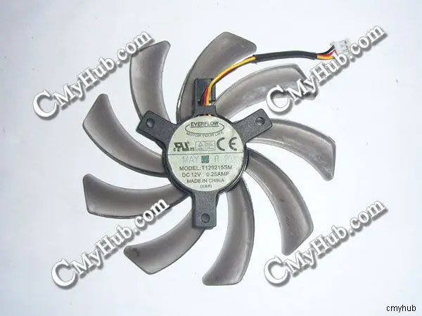 For Everflow T129215SM DC12V 0.25A 9511 9CM 95mm 95x95x11mm 3Pin 3Wire Graphics Cooling Fan T129215SM