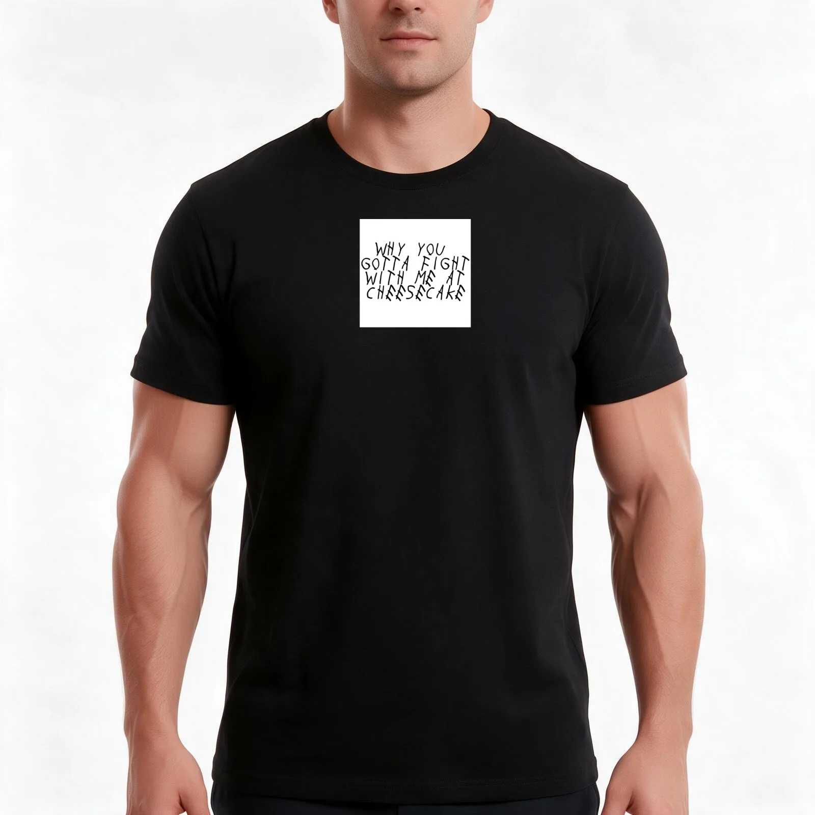 Drake - Why you gotta fight with me at Cheesecake? Men T Shirt anime t shirts for man