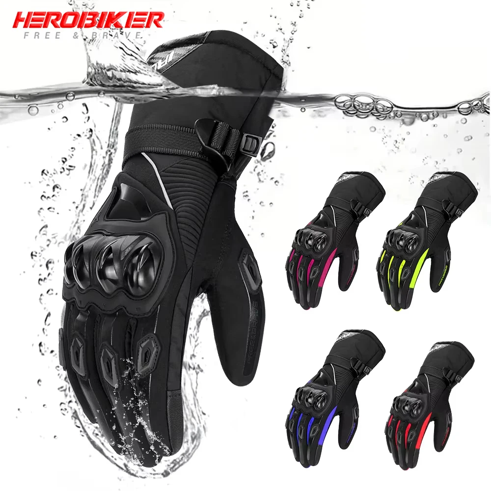Motorcycle Gloves Waterproof Windproof Full Finger Moto Motorbike Riding Gloves Touch Screen Moto Motocross Gloves Winter