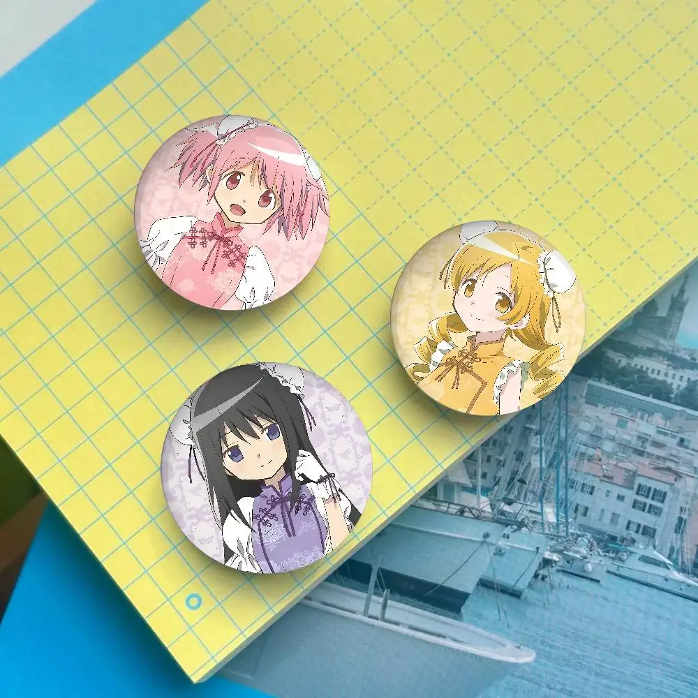 لطيف M-Magi Madoka Magica للملابس أنيمي المينا دبوس أشياء لطيف الكرتون تأثيري شارات على ظهره بروش الفن الهدايا #4