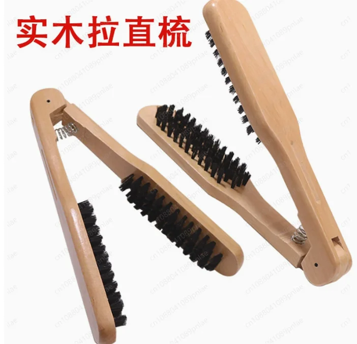 Wood Hole Splint Comb, High Temperature Resistant Straight Hair Styling Comb, Bristle Hair Smooth Board Comb