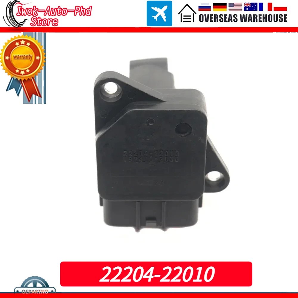 Sensor de Flujo de Aire MAF para Toyota 4Runner, Avalon, Camry, Celica, Corolla, Echo, Highlander, Matrix, MR2, Prius 22204-22010