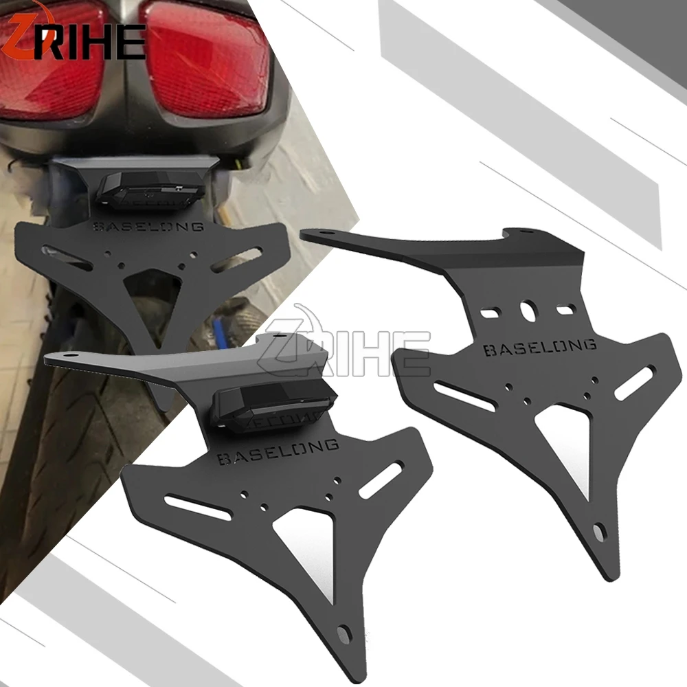 

For Suzuki DR650 / S / SE 1996 - 2024 2023 2022 2025 2026 Motorcycle Led License Plate Bracket Holder Accessories DR650S DR650SE