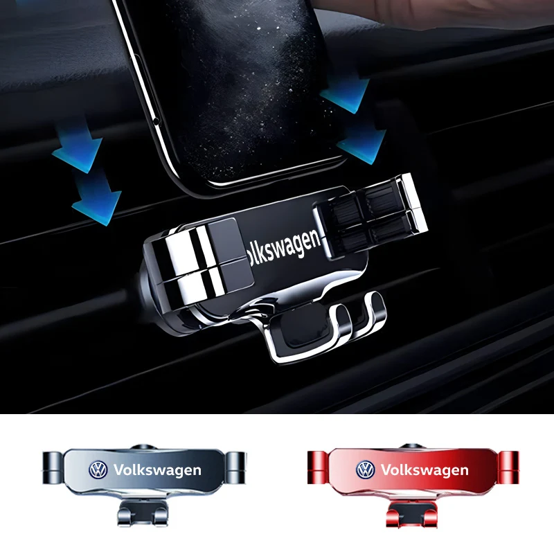 1PCS Car Phone Holder 360 Degree Rotate Air Vent Mount Clip Stand For Volkswagen VW GTI Rline R Golf Amarok Phaeton Teramont ID3