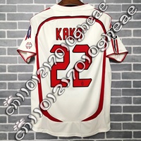 Popular Classic Retro Away Jersey Men's and Women's Football Club AC Kaka Fan Jersey Breathable Quick-drying Game T-shirt