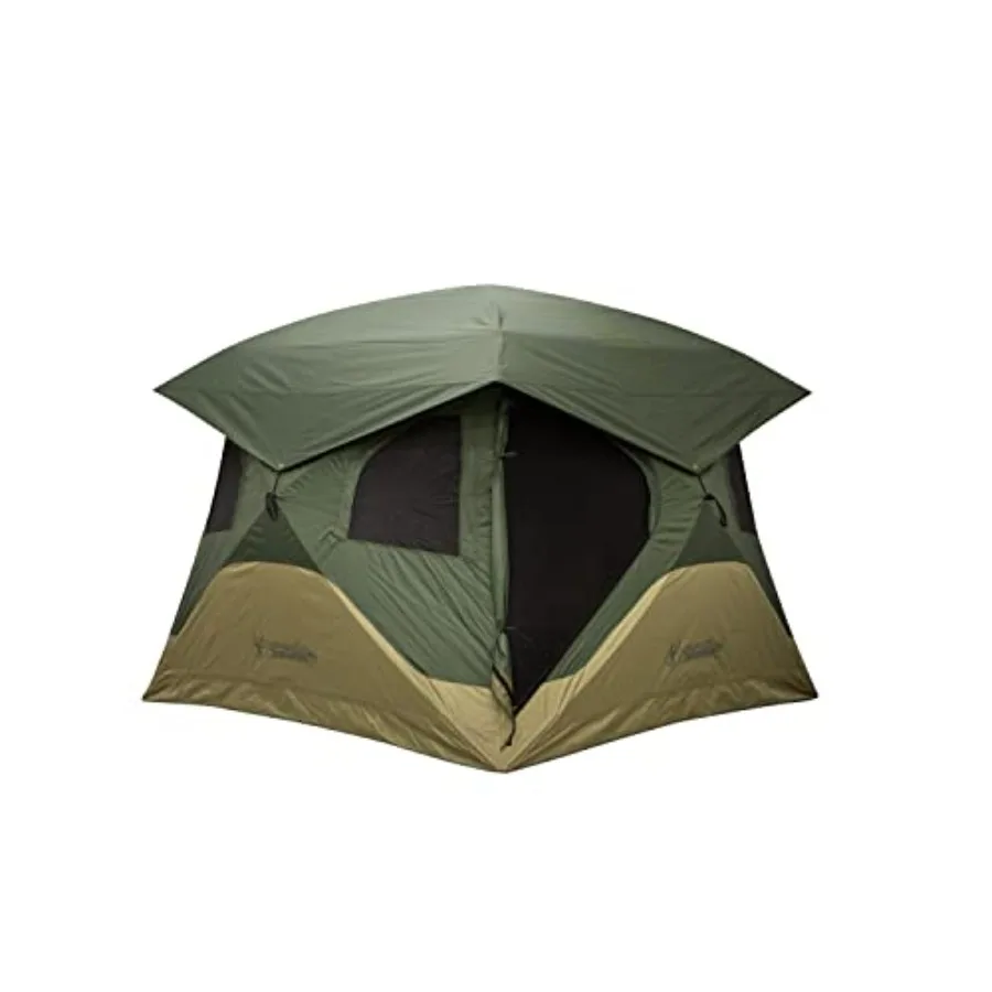 

Overlanding camping hub tent for family use, aluminum alloy frame, alpine green/moss color, instant 90-second pop-up setup