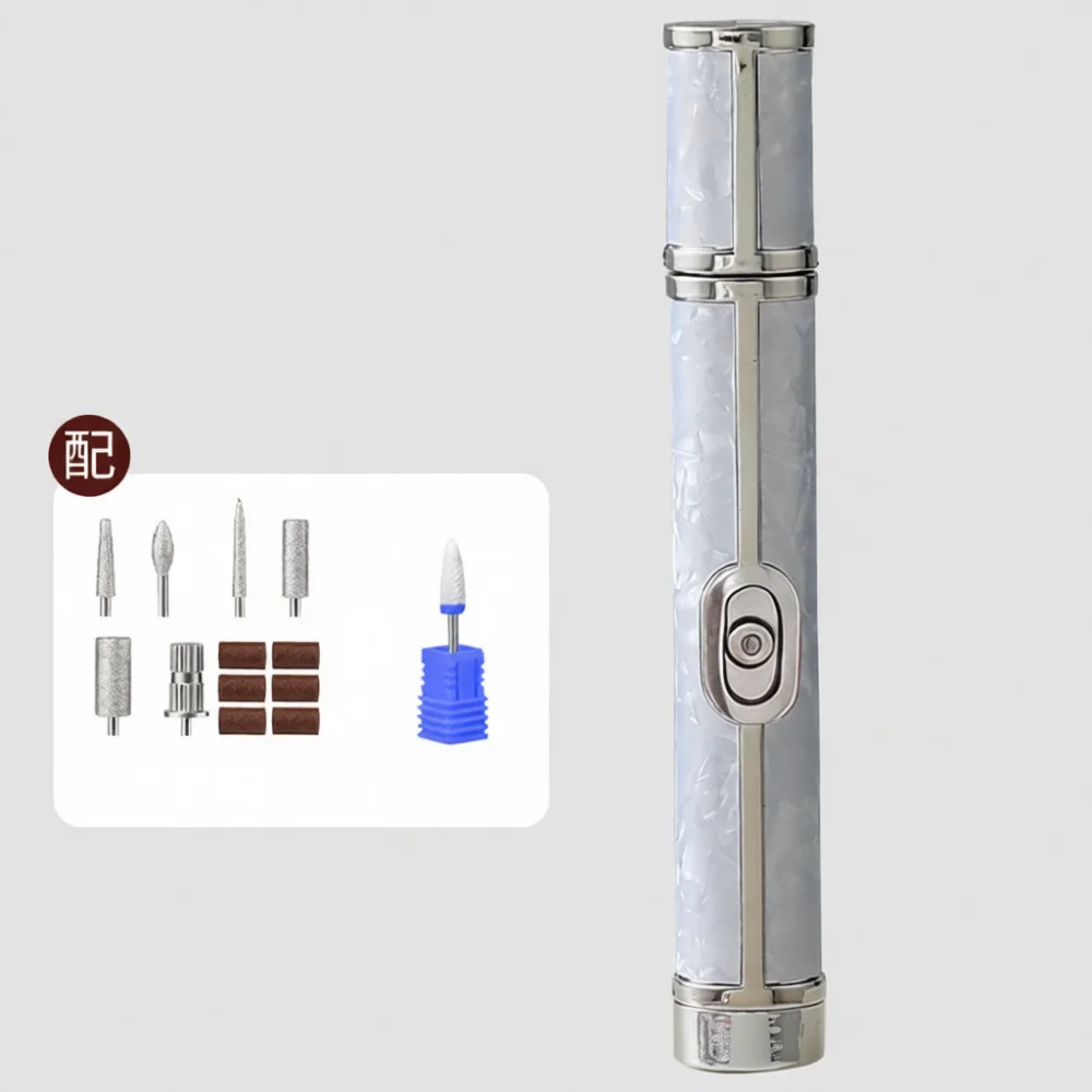 Rechargeable Mini Nail Drill Machine Portable Manicure File Set For Home Use Nail Care Shaping Buffing Tool Device