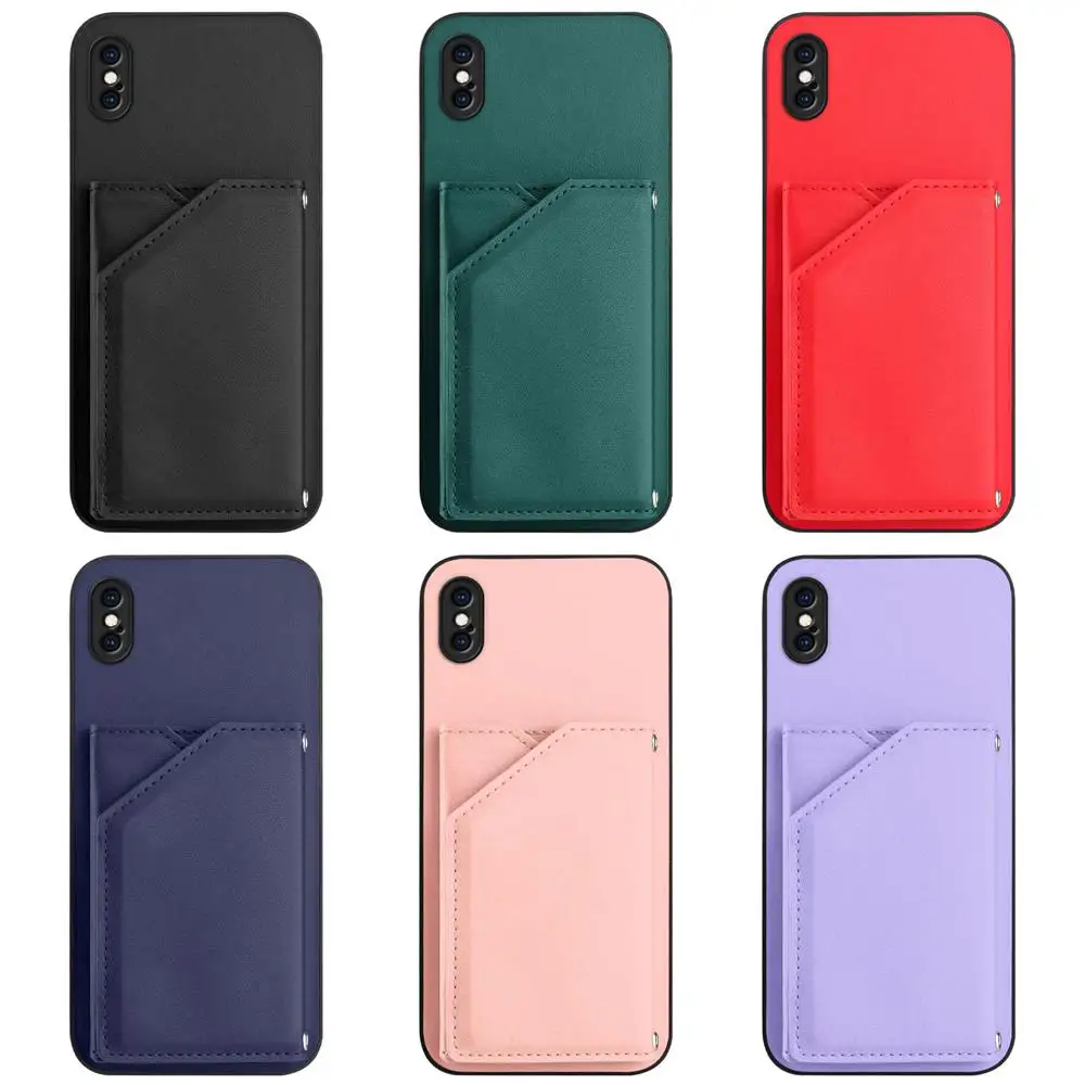 

Genuine Leather Magnetic Wallet Card Slot Case for Apple iPhone 16 Pro XR XS Mas