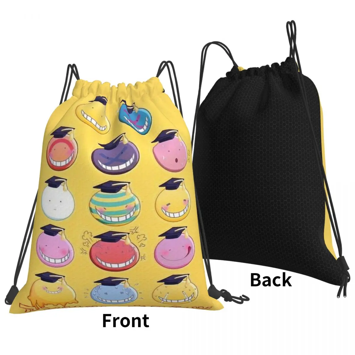 Assassination Classroom Octopus Koro Sensei Backpacks Casual Drawstring Bags Sundries Bag Book Bags for Travel School