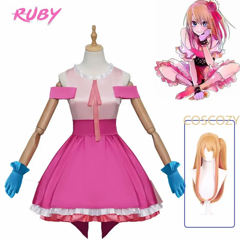 Oshi no Ko cosplay Hoshino Ruby przebranie na karnawał sukienka Hoshino Ruby sukienka urocza dziewczyna garnitur sukienka lolita konwencja odgrywanie ról uy8962