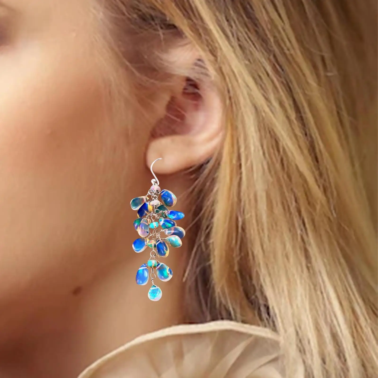 Earrings Stud Exaggerated Luxurious Fashion for Wedding Holidays Anniversary
