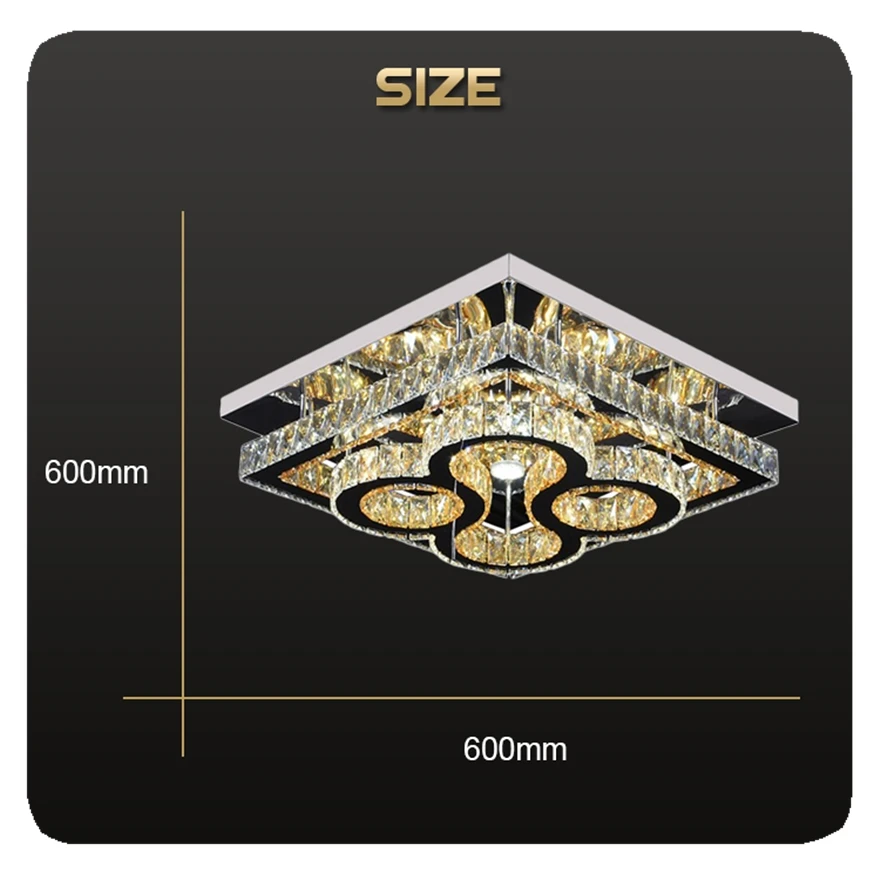 Fancy Flower Shape LED Crystal Chandelier Ceiling Light Remote Control Home & Hotel Decor Modern Surface Mounted 75 80
