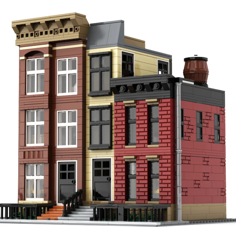 

1802 шт. MOC Американский городской дом Модульные строительные блоки Рождественский подарок Домашние развлечения DIY Проект Идеально подходит для семьи