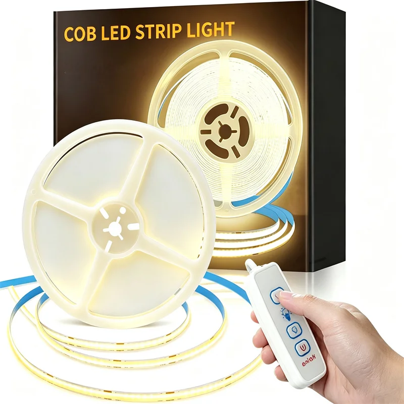 Dimmable 5V USB COB Led Strip Lights With 3key Switch Flexible Diode Tape For Room TV Mirror Backlight Cabinet Light