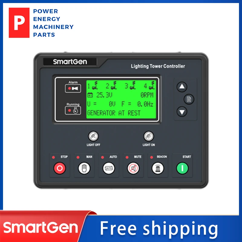 Single Light Tower Controller ALC704 Original Timing Remote Start Stop Monitor Control Panel For AC DC light tower Genset