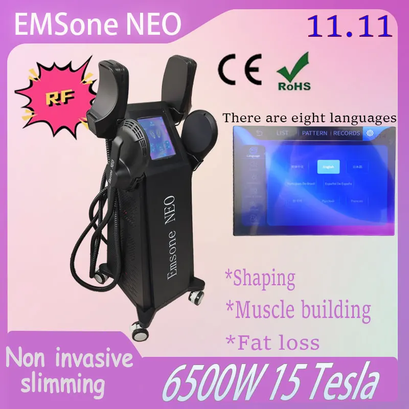 EMS stimulates muscle growth 6500W EMSone NEO RF electromagnetic muscle massage to shape a muscular body