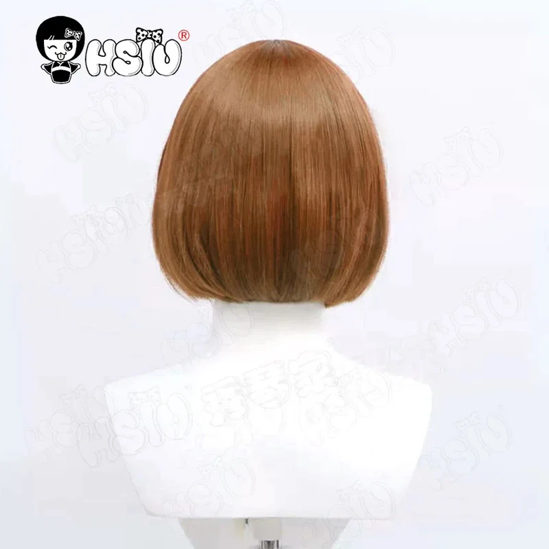 Meiko Cosplay Wig HSIU 35CM Light brown short hair Heat Resistant Synthetic Wig+Wig Cap Anime Sister Mei Meiko Cosplay Wig