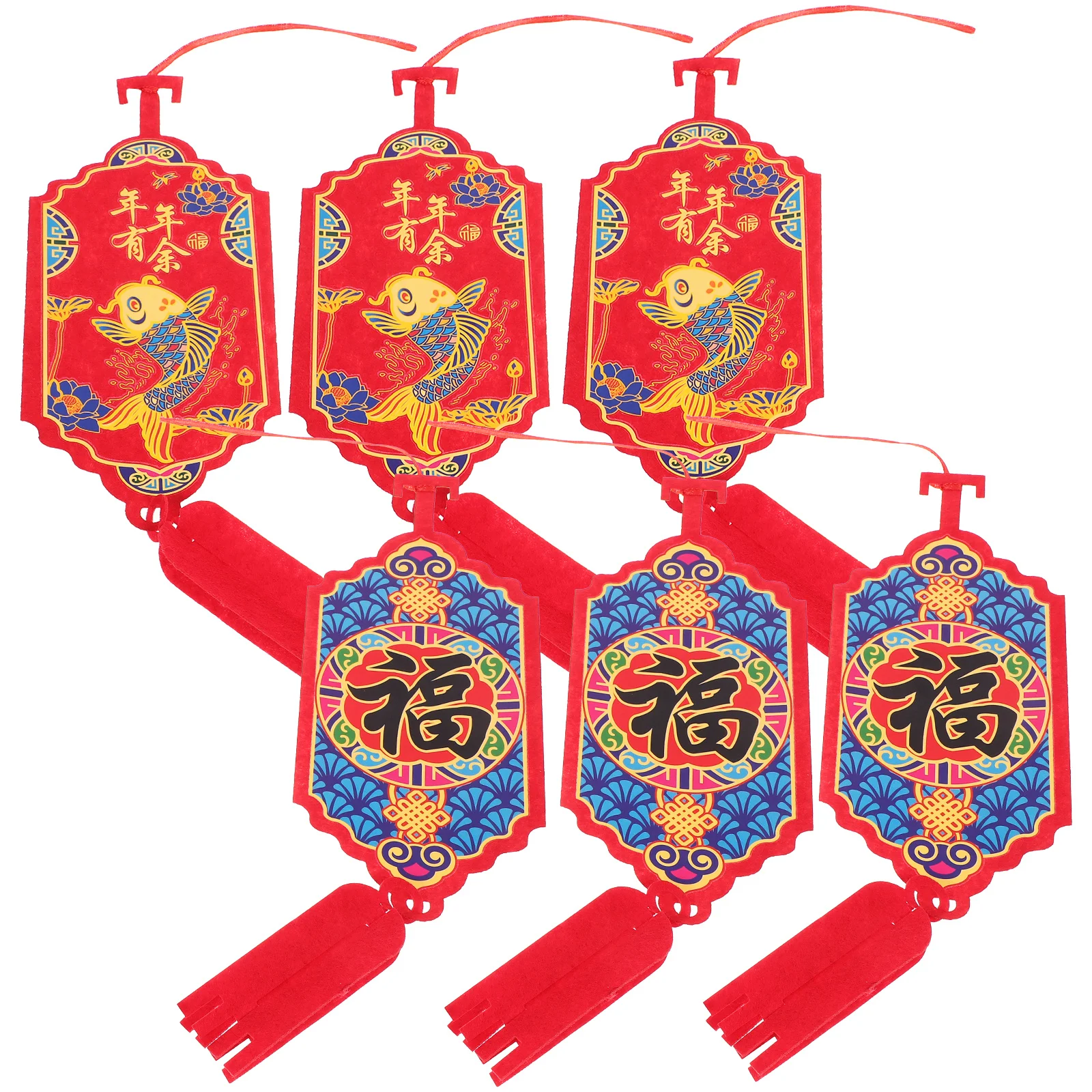 

1Set Chinese Style Ornament Festive New Year Pendant Reusable Safe Material Hanging Decor for Home Party Car Front Door Spring