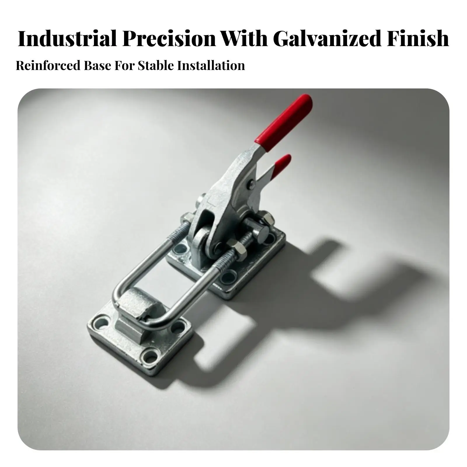 Adjustable Heavy Duty Clamp Self Locking Toggle Latch Silver Iron Lever Handle for Machinery Securing Cabinet Door Workshop
