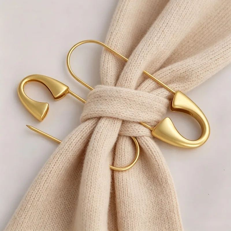 10pcs Easy Brooches • Jewelry Additions • Metal Spring Lock Buckle Type Brooch Fixers • for Garment Sewing Processing Production