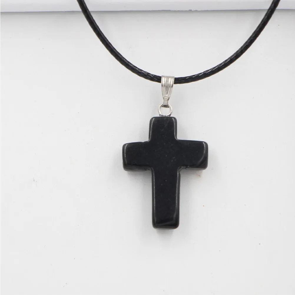 

10 шт. подвесок-крестов из камня для самостоятельного изготовления украшений: аксессуары для ожерелий, браслетов, подарков