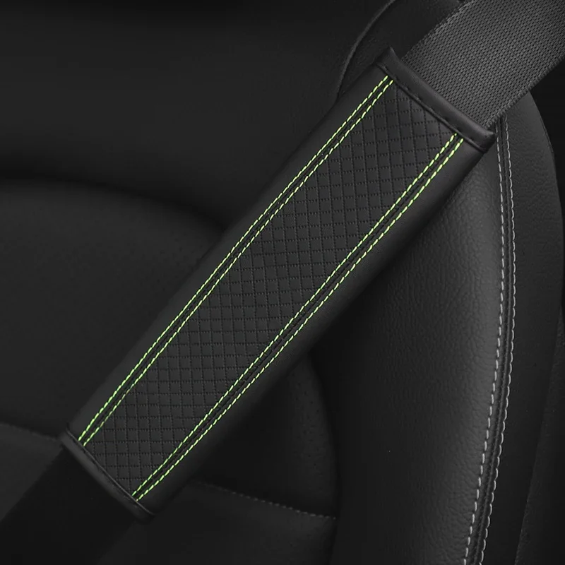 Auto zubehör sicherheit gürtel PU Leder Sicherheit Gürtel Schulter Abdeckung Atmungsaktive Schutz Sitz Gürtel Polsterung Pad Auto Innen – Detail 14