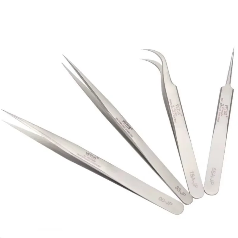 1 pièces meilleure série VETUS JP pince à cils en acier inoxydable antistatique sourcil toilettage outils de maquillage pour cils
