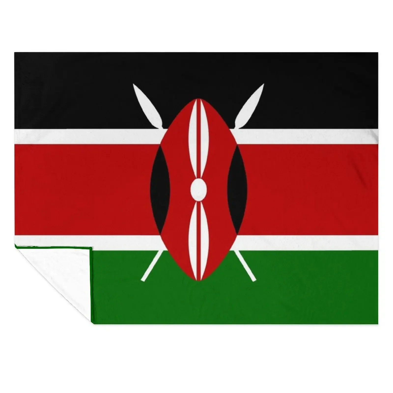 

Kenya Flag Throw Blanket Plaid on the sofa cosplay anime Plush Retros Blankets