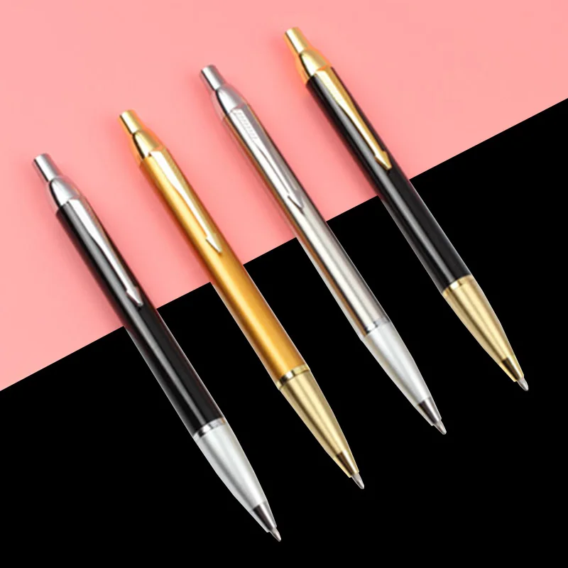 1PCS High-end-mode Metall Kugelschreiber drücken kugelschreiber 0,7mm schwarz blau student liefert business stift geschenk büro & Schule Stift